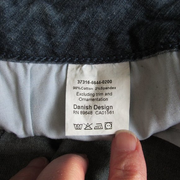 Blue Willi's Danish Design Cropped Blue Jeans Tapered Zipper Leg Danish Size 40 - Picture 4 of 16